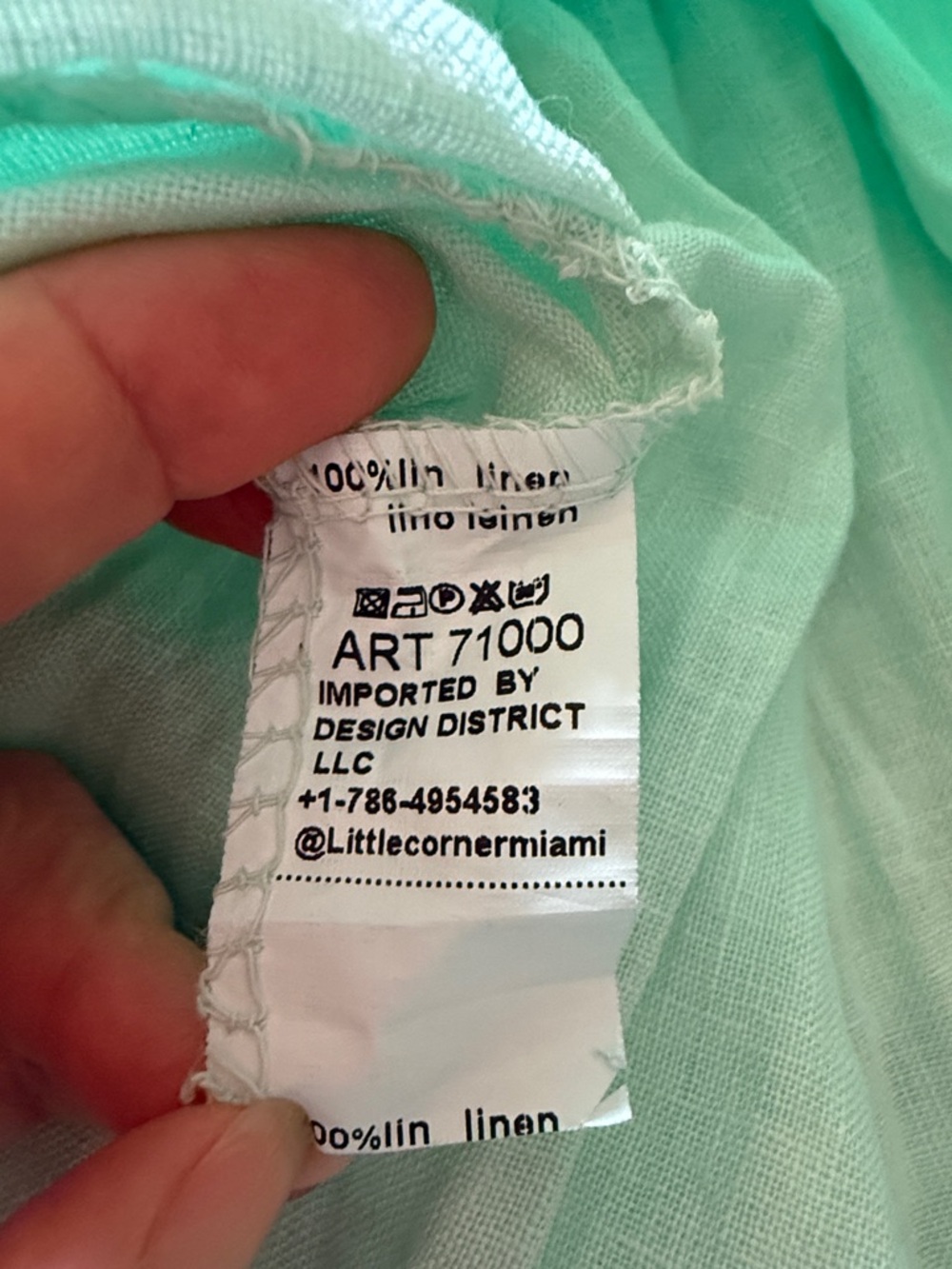Light Mint Green Maxi 100% linen Dress - Women Dresses Maxi - Picture 8 of 8